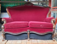 00377 barok bank rood 2-zits